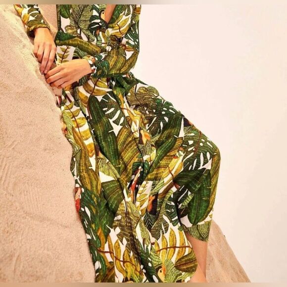 Farm Rio Paradise Forest maxi dress NWOT size medium - Picture 2 of 16